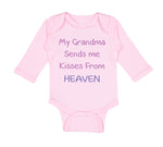 Long Sleeve Bodysuit Baby My Grandma Sends Me Kisses from Heaven Grandmother
