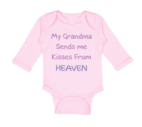Long Sleeve Bodysuit Baby My Grandma Sends Me Kisses from Heaven Grandmother