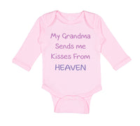 Long Sleeve Bodysuit Baby My Grandma Sends Me Kisses from Heaven Grandmother