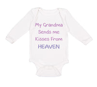 Long Sleeve Bodysuit Baby My Grandma Sends Me Kisses from Heaven Grandmother