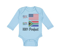 Long Sleeve Bodysuit Baby 50% American South African 100% Perfect Cotton - Cute Rascals