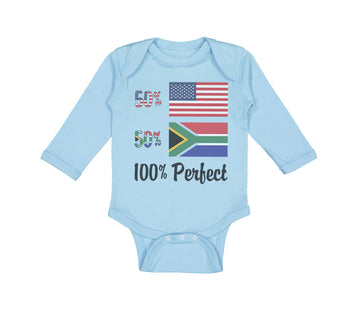 Long Sleeve Bodysuit Baby 50% American South African 100% Perfect Cotton