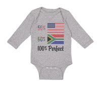 Long Sleeve Bodysuit Baby 50% American South African 100% Perfect Cotton - Cute Rascals