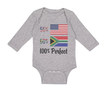 Long Sleeve Bodysuit Baby 50% American South African 100% Perfect Cotton