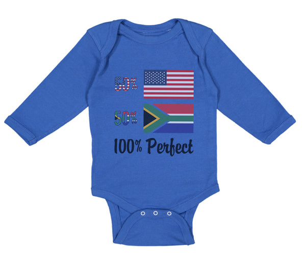 Long Sleeve Bodysuit Baby 50% American South African 100% Perfect Cotton - Cute Rascals