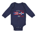 Long Sleeve Bodysuit Baby Proud to Be Puerto Rican & Dominican Cotton