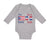 Long Sleeve Bodysuit Baby Proud to Be Puerto Rican & Dominican Cotton