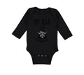 Long Sleeve Bodysuit Baby My Dad Is A Viking Valhalla Dad Father's Day Cotton