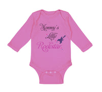 Long Sleeve Bodysuit Baby Mommy's Little Rockstar Mom Mothers Day Cotton