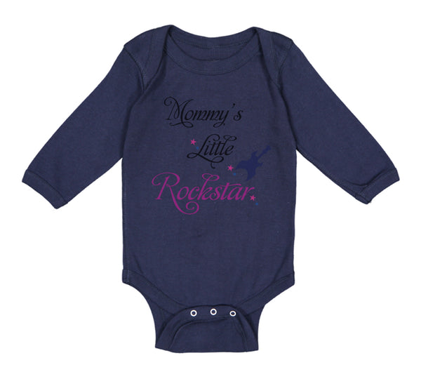 Long Sleeve Bodysuit Baby Mommy's Little Rockstar Mom Mothers Day Cotton