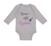 Long Sleeve Bodysuit Baby Mommy's Little Rockstar Mom Mothers Day Cotton