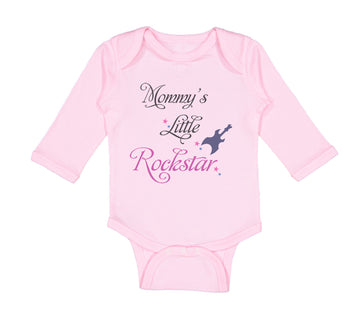 Long Sleeve Bodysuit Baby Mommy's Little Rockstar Mom Mothers Day Cotton