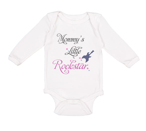 Long Sleeve Bodysuit Baby Mommy's Little Rockstar Mom Mothers Day Cotton