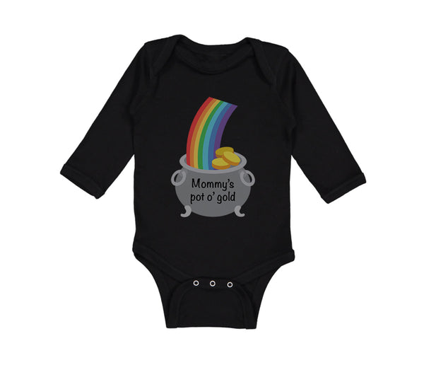 Long Sleeve Bodysuit Baby Mommy's Pot Gold Mom Mothers Day Boy & Girl Clothes