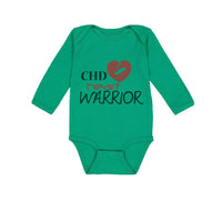 Long Sleeve Bodysuit Baby Chd Heart Warrior Congenital Heart Disease Cotton - Cute Rascals