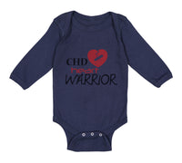 Long Sleeve Bodysuit Baby Chd Heart Warrior Congenital Heart Disease Cotton - Cute Rascals