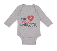 Long Sleeve Bodysuit Baby Chd Heart Warrior Congenital Heart Disease Cotton - Cute Rascals
