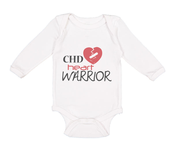 Long Sleeve Bodysuit Baby Chd Heart Warrior Congenital Heart Disease Cotton - Cute Rascals