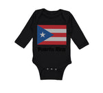 Long Sleeve Bodysuit Baby Puerto Rico Flag Boy & Girl Clothes Cotton