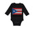 Long Sleeve Bodysuit Baby Puerto Rico Flag Boy & Girl Clothes Cotton