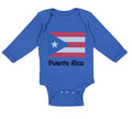 Long Sleeve Bodysuit Baby Puerto Rico Flag Boy & Girl Clothes Cotton