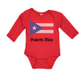 Long Sleeve Bodysuit Baby Puerto Rico Flag Boy & Girl Clothes Cotton