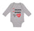 Long Sleeve Bodysuit Baby Because People Fell Love Valentines Style Cotton - Cute Rascals