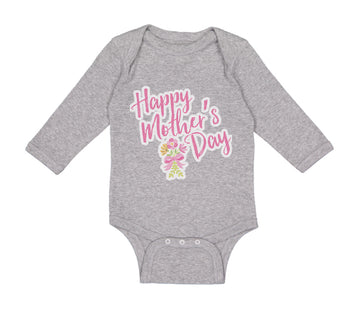 Long Sleeve Bodysuit Baby Happy Mother's Day Boy & Girl Clothes Cotton
