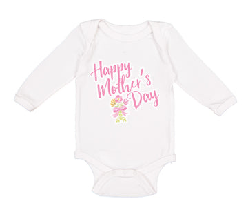 Long Sleeve Bodysuit Baby Happy Mother's Day Boy & Girl Clothes Cotton