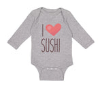 Long Sleeve Bodysuit Baby I Love Sushi Boy & Girl Clothes Cotton