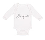 Long Sleeve Bodysuit Baby Bonjour Valentines Love Boy & Girl Clothes Cotton - Cute Rascals