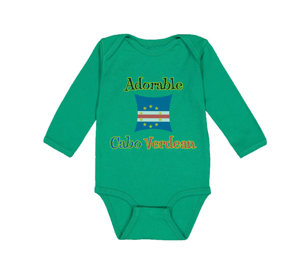 Long Sleeve Bodysuit Baby Adorable Cabo Verdean Cape Verde Boy & Girl Clothes - Cute Rascals