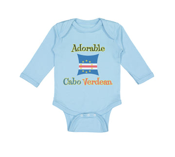 Long Sleeve Bodysuit Baby Adorable Cabo Verdean Cape Verde Boy & Girl Clothes