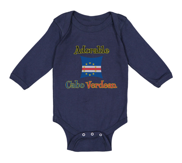 Long Sleeve Bodysuit Baby Adorable Cabo Verdean Cape Verde Boy & Girl Clothes - Cute Rascals