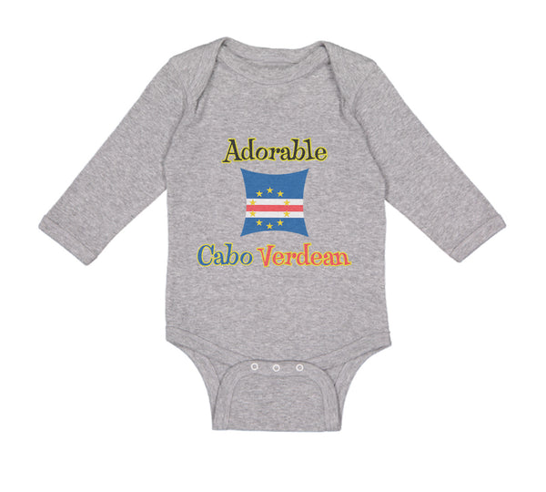 Long Sleeve Bodysuit Baby Adorable Cabo Verdean Cape Verde Boy & Girl Clothes - Cute Rascals