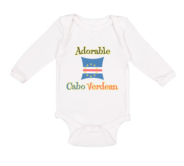 Long Sleeve Bodysuit Baby Adorable Cabo Verdean Cape Verde Boy & Girl Clothes