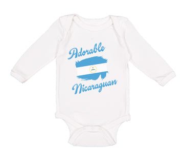 Long Sleeve Bodysuit Baby Adorable Nicaraguan Nicaragua Boy & Girl Clothes