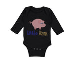 Long Sleeve Bodysuit Baby Pink Pig Little Ham Farm Boy & Girl Clothes Cotton
