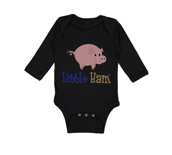 Long Sleeve Bodysuit Baby Pink Pig Little Ham Farm Boy & Girl Clothes Cotton