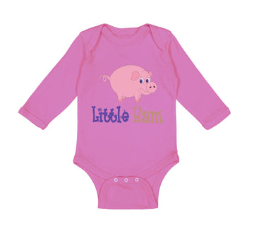 Long Sleeve Bodysuit Baby Pink Pig Little Ham Farm Boy & Girl Clothes Cotton