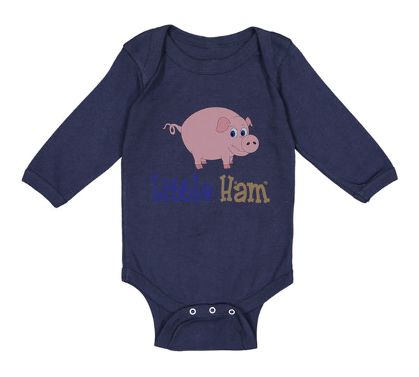 Long Sleeve Bodysuit Baby Pink Pig Little Ham Farm Boy & Girl Clothes Cotton