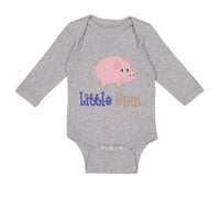 Long Sleeve Bodysuit Baby Pink Pig Little Ham Farm Boy & Girl Clothes Cotton