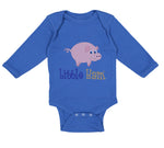 Long Sleeve Bodysuit Baby Pink Pig Little Ham Farm Boy & Girl Clothes Cotton