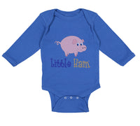 Long Sleeve Bodysuit Baby Pink Pig Little Ham Farm Boy & Girl Clothes Cotton
