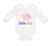 Long Sleeve Bodysuit Baby Pink Pig Little Ham Farm Boy & Girl Clothes Cotton