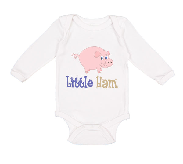 Long Sleeve Bodysuit Baby Pink Pig Little Ham Farm Boy & Girl Clothes Cotton