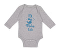 Long Sleeve Bodysuit Baby Blue Smiling Whale I'M Whaley Cute Ocean Sea Life