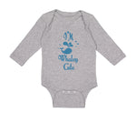 Long Sleeve Bodysuit Baby Blue Smiling Whale I'M Whaley Cute Ocean Sea Life - Cute Rascals