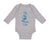 Long Sleeve Bodysuit Baby Blue Smiling Whale I'M Whaley Cute Ocean Sea Life - Cute Rascals