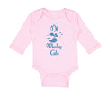 Long Sleeve Bodysuit Baby Blue Smiling Whale I'M Whaley Cute Ocean Sea Life